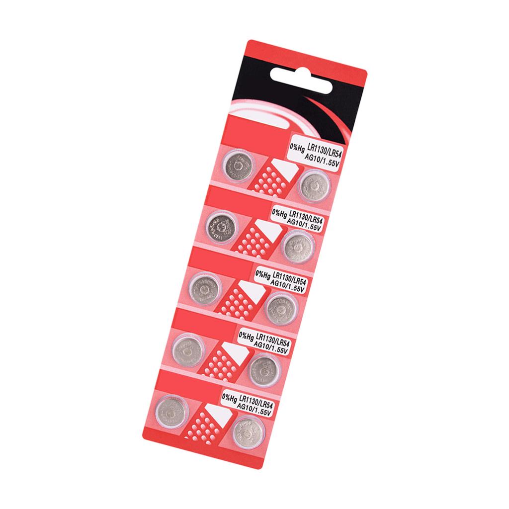 Упаковка из 10/20 батареек таблеточного типа высокой емкости AG10 LR1130 Щелочная батарейка таблеточного типа AG10 LR1130 для малой электроники