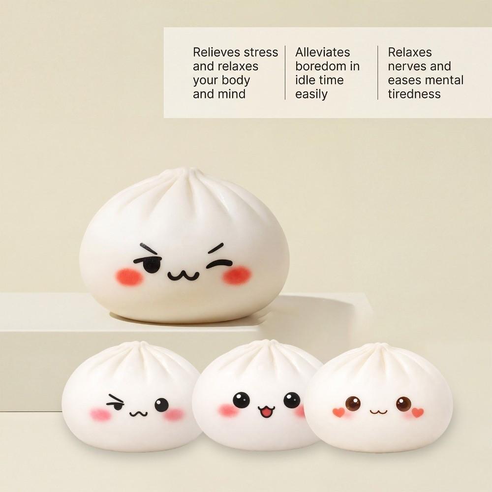 Soft Steamed Stuffed Bun Squishy Pinch Le Slow Resilience Squishy Toy  Relaxation Tool