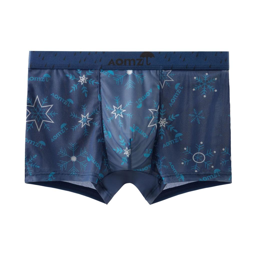 Мужские трусы-боксеры с сетчатым принтом, мужские летние прохладные дышащие четырехугольные короткие трусы-боксеры с головкой