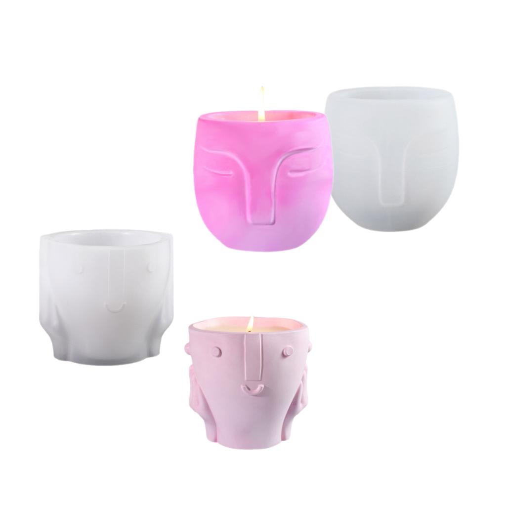 Инновационные силиконовые формы для ваз для цветов, гибкие формы для орнаментов в форме лица, силиконовая форма для цветочных горшков, подходящая для поделок