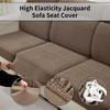 Эластичные жаккардовые чехлы на подушки дивана из поларфлиса, дизайн «шапочка для душа», премиальная эластичная ткань, защита от домашних животных, всесезонное использование
