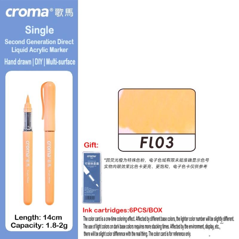 Набор многоразовых акриловых маркеров Croma 160/1 Colors с мягким наконечником, смываемые акварельные кисти, школьные принадлежности