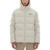 Anta Solid Color Logo Print Zip-Up Hooded Down Jacket Men Outerwear Gray 952247950-1