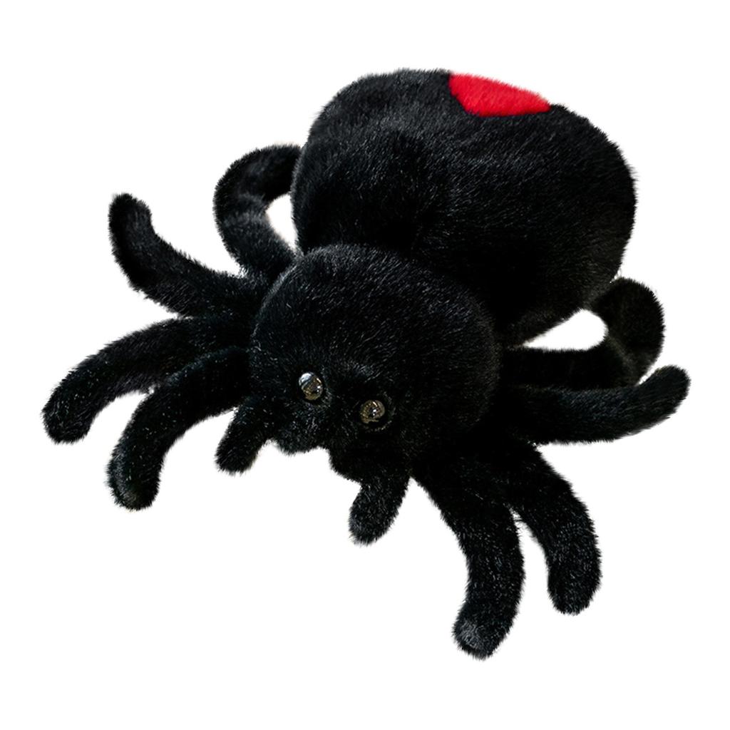 Red Tailed Spider Plush Toy Spider Throw Pillow Halloween Plush Doll Children's Gift Halloween Doll Gift
