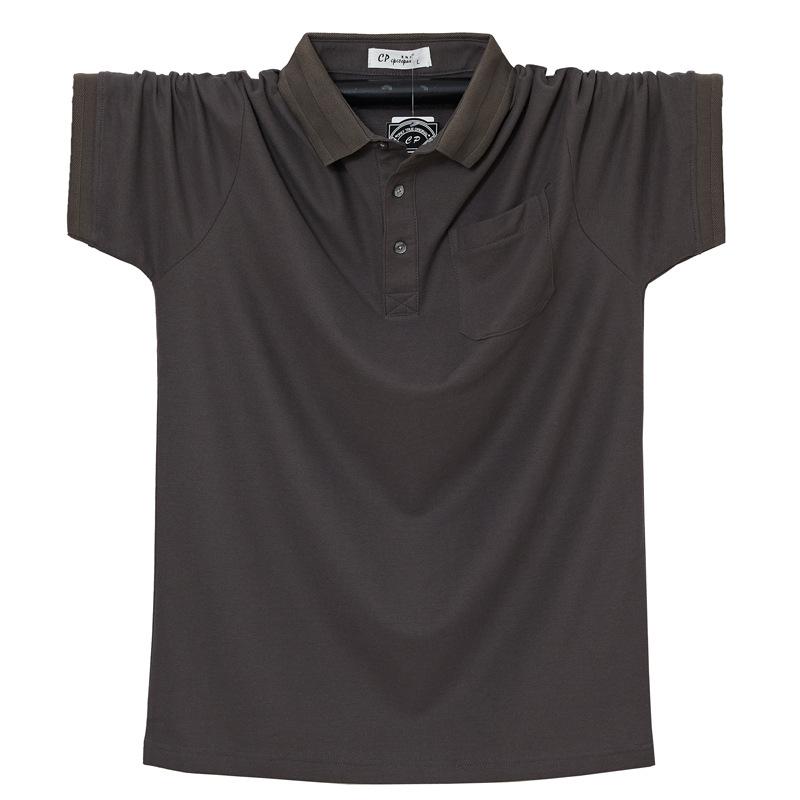 Новые летние мужские хлопковые рубашки поло свободные большие размеры карманные дышащие впитывающие пот повседневные деловые рубашки поло