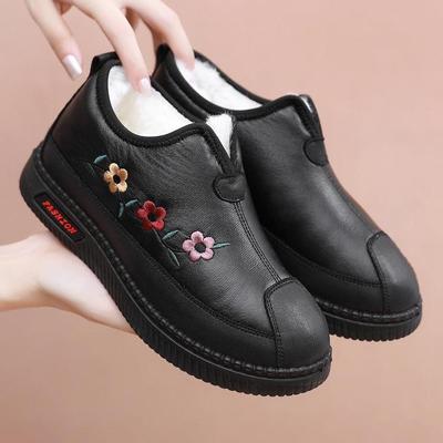 Женские зимние ботинки-мокасины, домашняя обувь из нечеткого плюша из искусственного меха, зимняя теплая Нескользящая обувь из пены с эффектом памяти, для дома и улицы