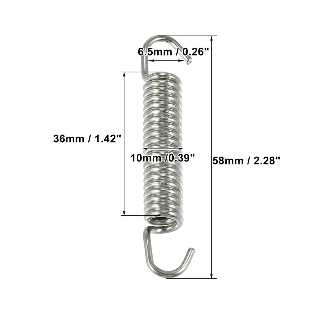 Motorcycles Universal Exhaust Pipe Spring 63mm 2.5" Stainless Steel Exhaust Pipe Spring Hook Modified Accessory