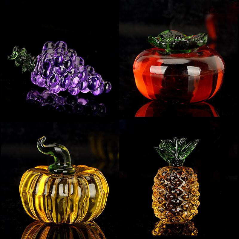 Красочные хрустальные фрукты украшение стола фруктовые фигурки подарок сувенир домашний декор