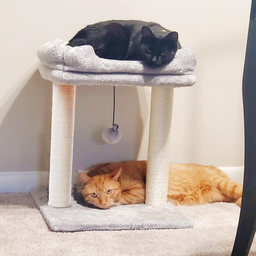 Мини Кошка Отдельно Стоящая Кошка Когтеточка Натуральная Пеньковая Башня, Низкая, Компактная, Узкая, Домик, Столбик, Веревка, Экономия Места