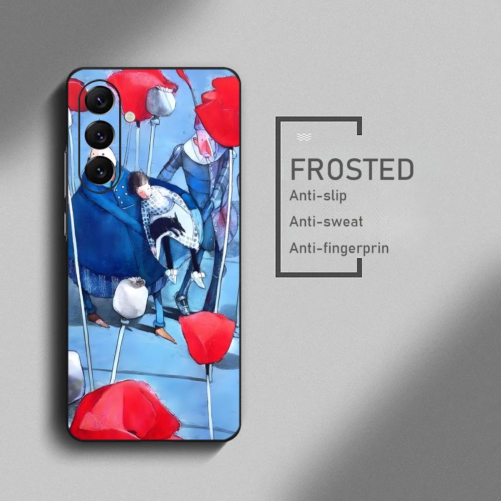 Lizbeth Zwerger Art Draw Phone Case For Samsung Galaxy S26 S25 S24 S23 S22 S21 Plus Ultra Note20 Soft Black