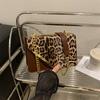 Модная цепочка с леопардовым принтом, маленькая сумка, женская, 2025, новая маленькая квадратная сумка