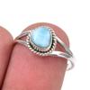 Natural Republic Larimar Gemstone Handmade 925 Sterling Silver Ring Size 7 P7b43