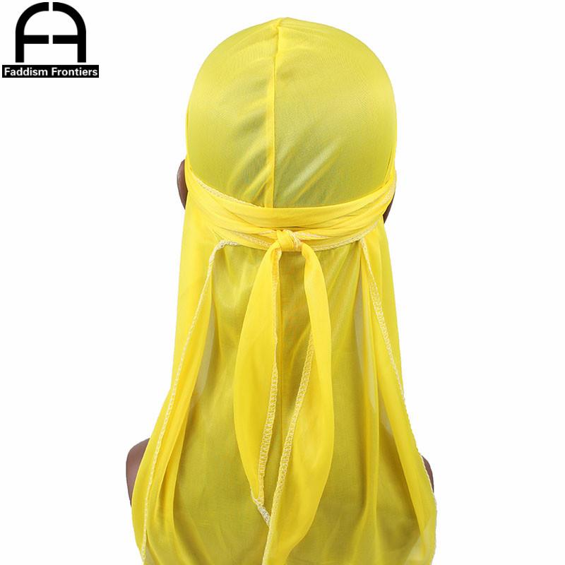 Унисекс Женщины Мужчины Шелковый Дюраг Тюрбан Шляпа Парики Байкерский Головной Убор Повязка На Голову Аксессуары Для Волос Длинные Хвостики Банданы Шелковый Дюраг