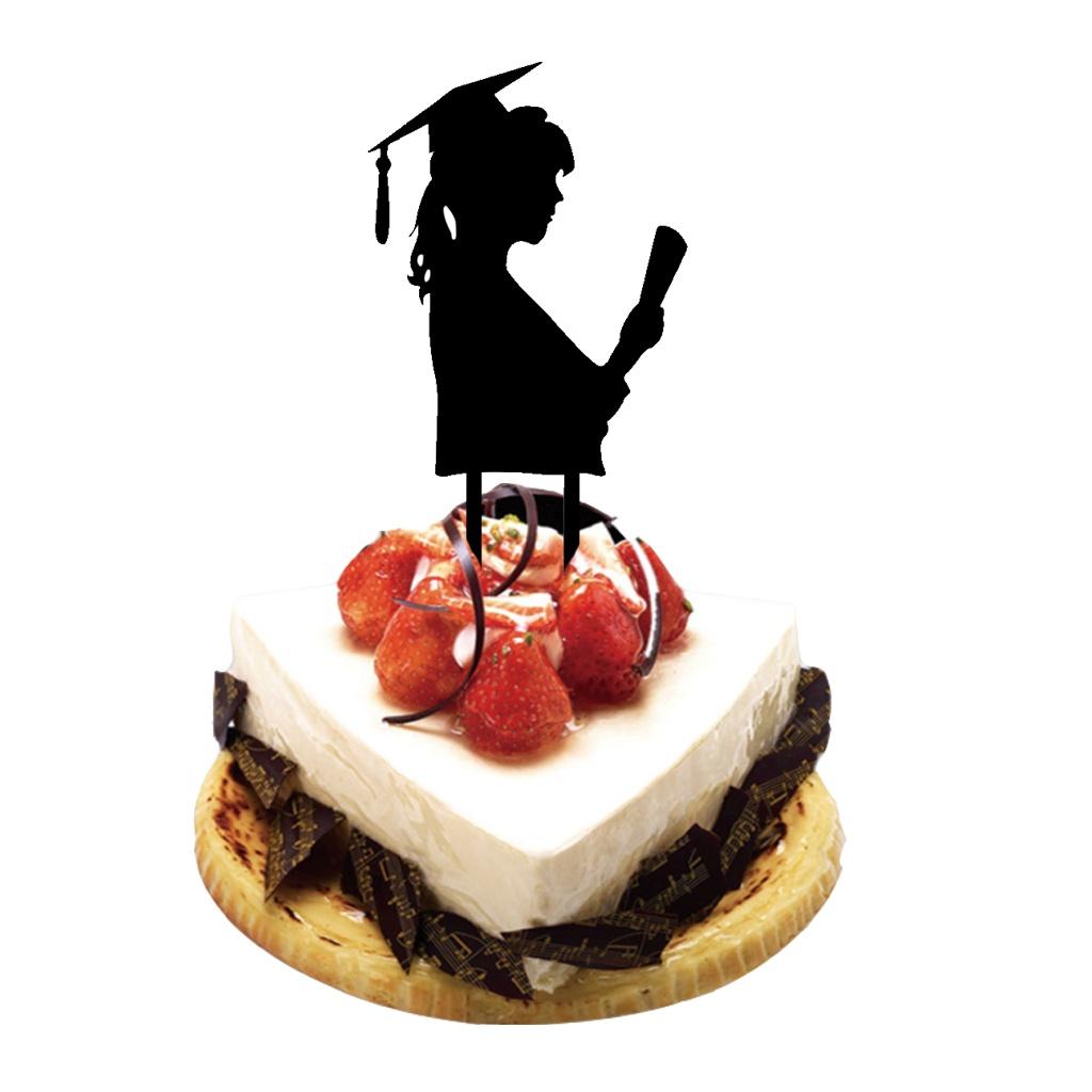 PH Acrylic Graduation Student Silhouette Cake Topper Graduation Party Decora PN