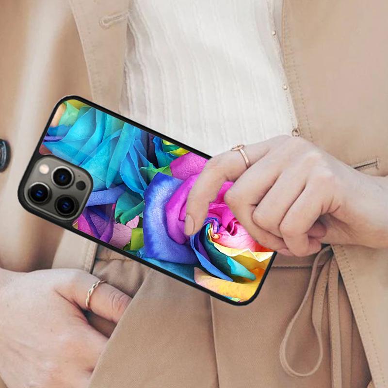 Flower Rainbow Colour Pattern Magnetic Phone Case For APPLE iPhone 17 Air 16 14 13 12 Pro Max 15 Plus With MagSafe Cover
