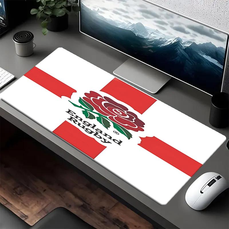 England Rugby Theme Mouse Pad, Non Slip Rubber Base, Multifunctional Office & Home Decor, Perfect for Workspace Personalization.