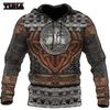 Мужские толстовки с 3D-принтом Vikings Classic Wolf Hoodies Jacket Весна Осень Модные пуловеры Хип-хоп Панк Оверсайз Топы