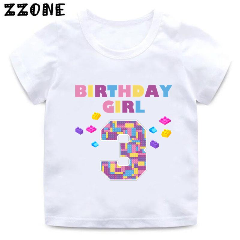 Master Builder Blocks Building Print Cartoon Girls Clothes 1 2 3 4 5 6 7 8 9 Years Happy Birthday Kids T shirt Baby Boys TShirt
