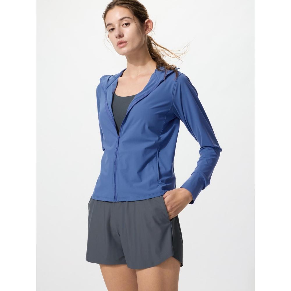 Uniqlo Япония Ультраэластичная Худи на молнии Air Rhythm с защитой от УФ-лучей
