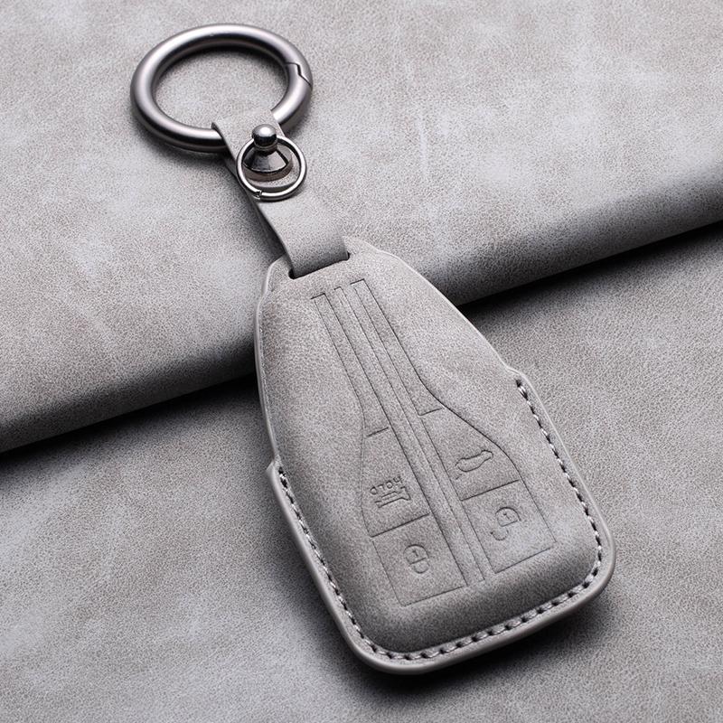 New Sheepskin Car Key Case Cover Protector Shell For FAW Hongqi H9 H7 H5 HS5 HS7 HS5 H7 H5 HS7 Smart Remote Keychain Accessories