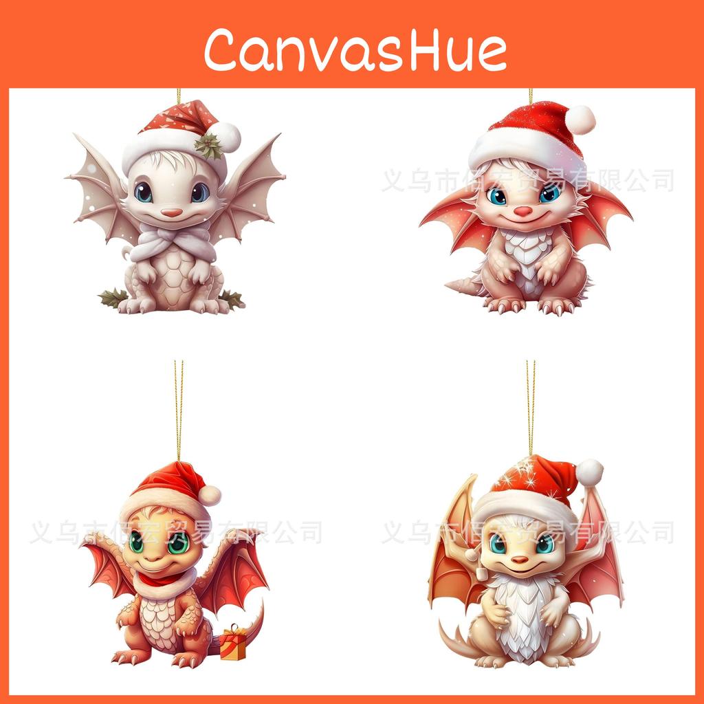 Colorful Cartoon Dragon Christmas Tree Hanging Ornament For Car Interior Decor