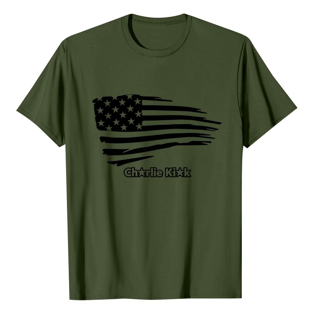 Men's Printed Short Sleeve T-Shirt Men's Loose Casual Short Sleeve Top