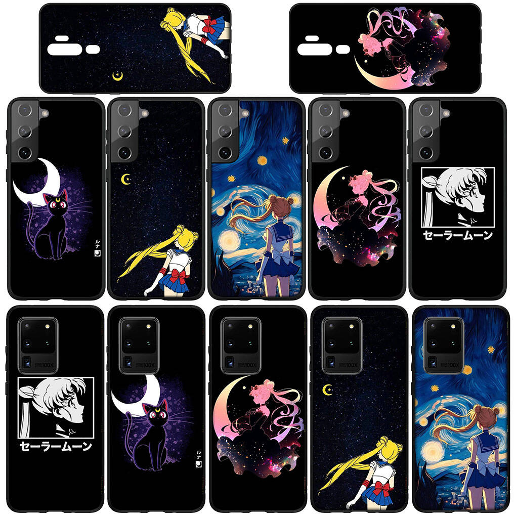 Phone Case for Samsung Galaxy S25 S23 S22 S21 S24 Ultra FE S8 A05 A06 A15 A16 A36 A37 A35 A54 A55 A56 A57 A25 A26 A53 A17 Anime Sailor Moon Girl Cover