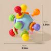 Silicone Hand Grip Ball Rotating Rattle Manhattan Round Ball Rattle Sound Toy  Newborn Gift