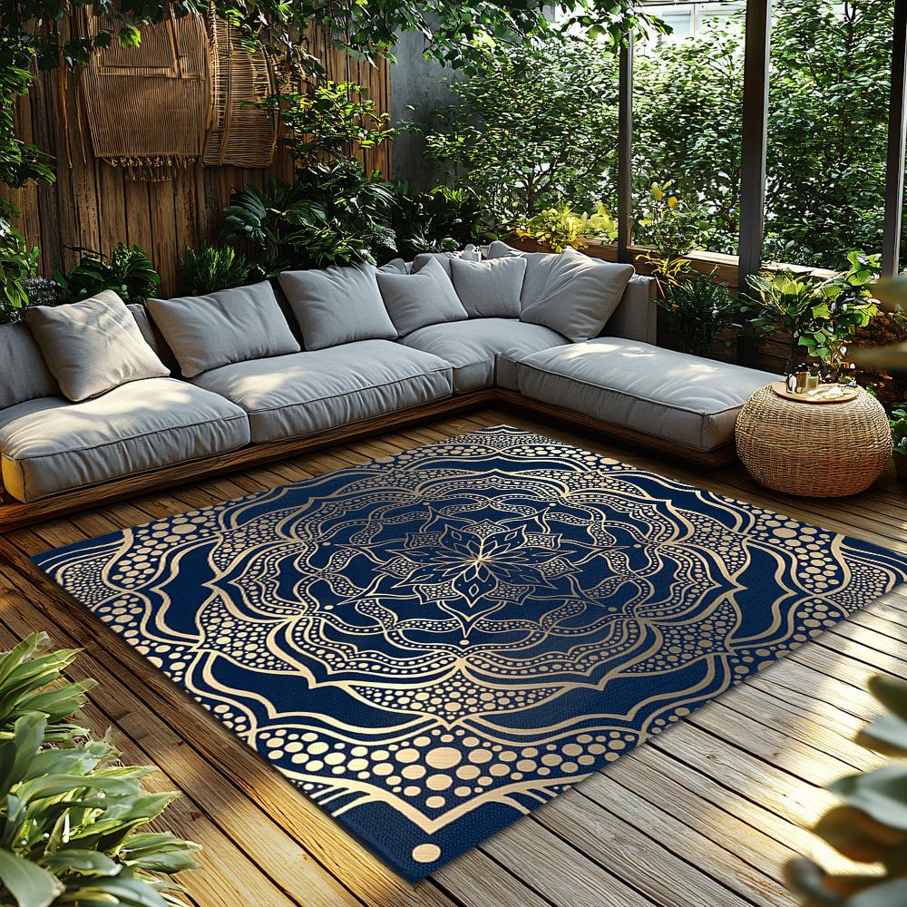 Stylish Area Rug Non Slip Indoor Outdoor Mat Washable Floor Carpet Modern Bohemian Decor Home Living Room Dorm Room Accent
