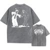 Ghostemane Double Sided Print Washed T-Shirt Oversized Men 100% Cotton Tshirt Gothic Rock TShirt Streetwear Unisex