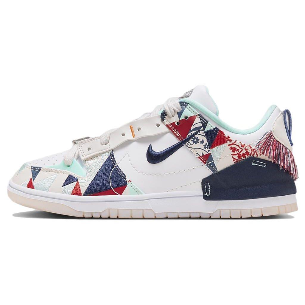 Nike Женские кроссовки Dunk Low Disrupt 2 Native Patterns, разноцветные, белые, темно-синие, полночь, FN8917-141