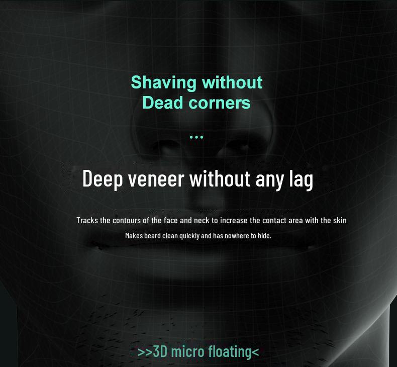 Компактная мужская электробритва - Полностью моющаяся, Суперчистая, Портативная для путешествий