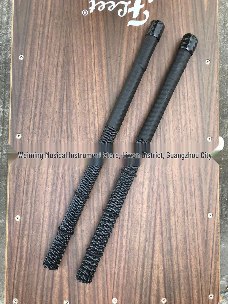 Drum & Jazz Bundle: Rack Drum, Drumsticks, Nylon Brush Set with Wavy Bristles