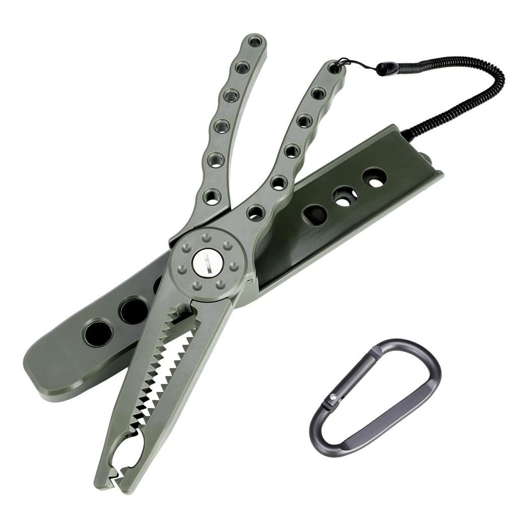 Hitchlike Fish Catcher, Fish Grip, Crocodile Grip, Fishing Pliers, Lightweight, Non-Slip, Easy Grip, with Carabiner, Fishing Tackle