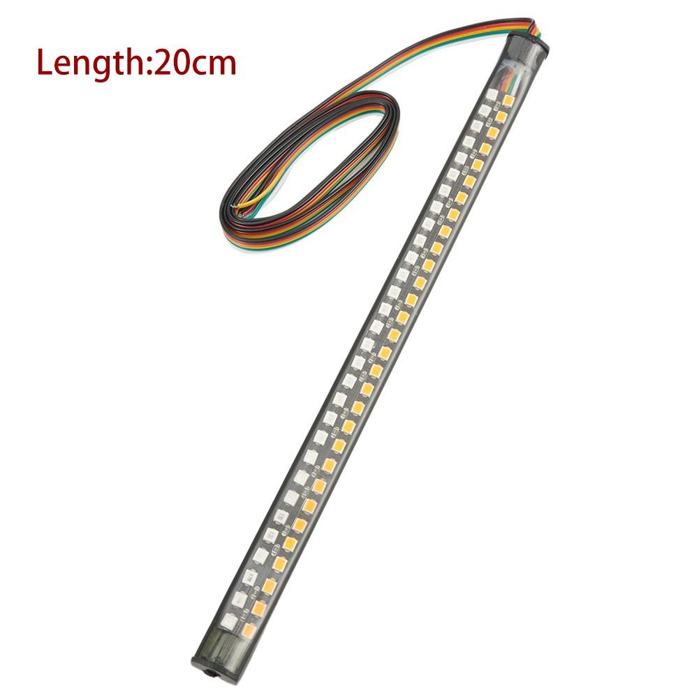 Motorcycle Strip Lights Turn Signal Replacement LED DC 12V Red+Yellow 20cm