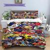 Football Stars Collage Poster 3Pcs Bedding Set, Duvet Cover with 2 Pillowcases, Soccer Fan Bed Linens, No Comforter No Pillow Core
