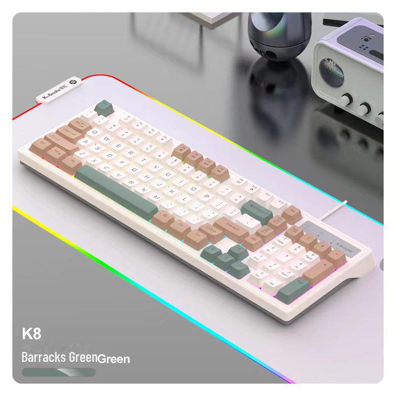 Проводная механическая клавиатура и мышь Viper KM800 - 98 клавиш для игр и офиса.