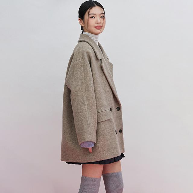 Lap Dolman Double Half Coat Aq4Wtb73