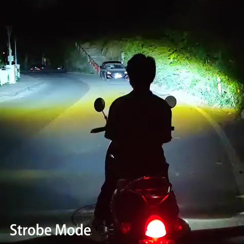 Mini Driving Light Mocycle Driving Spot Waterproof Light 4 Modes Light With Switch