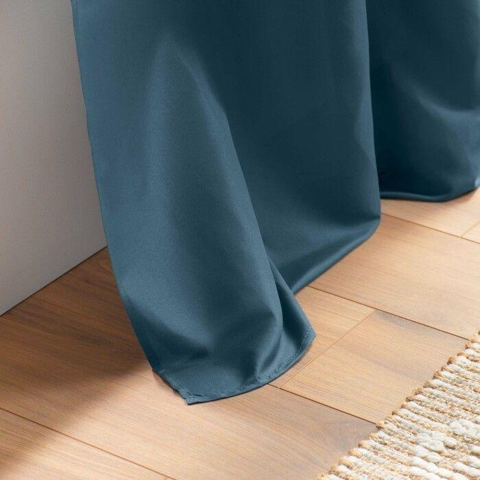 Rideau à œillets - DOUCEUR D'INTÉRIEUR - Absolu Indigo - 140 x 280 cm - Microfibre - Tamisant