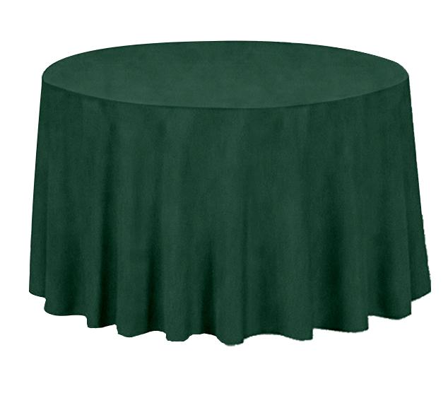 Round Tablecloth, Matte Velvet, 320Cm, Bottle Green