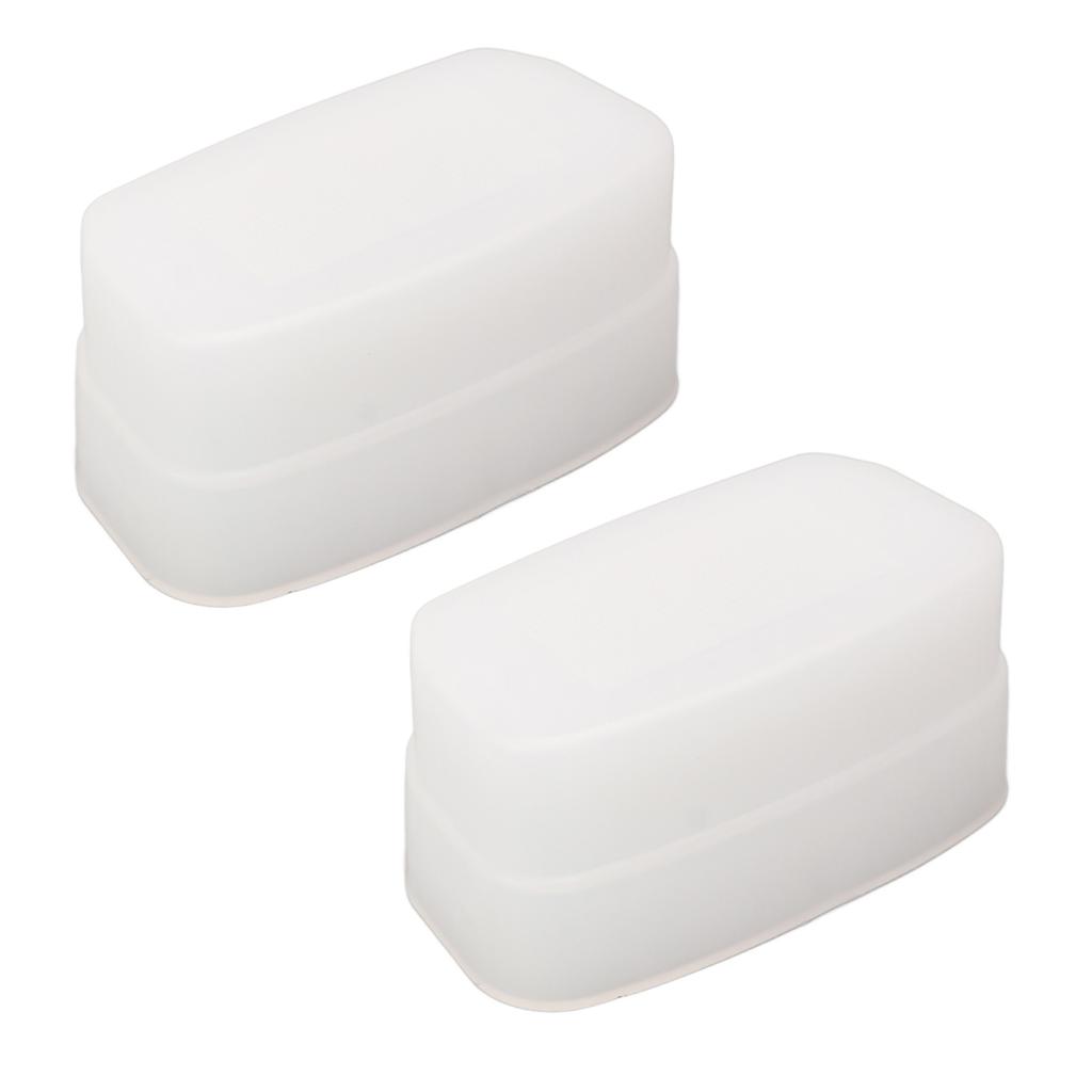 2Pcs Bounce Dome Diffuser White Digital Camera Flash Diffuser for 320EX Flash Speedlight