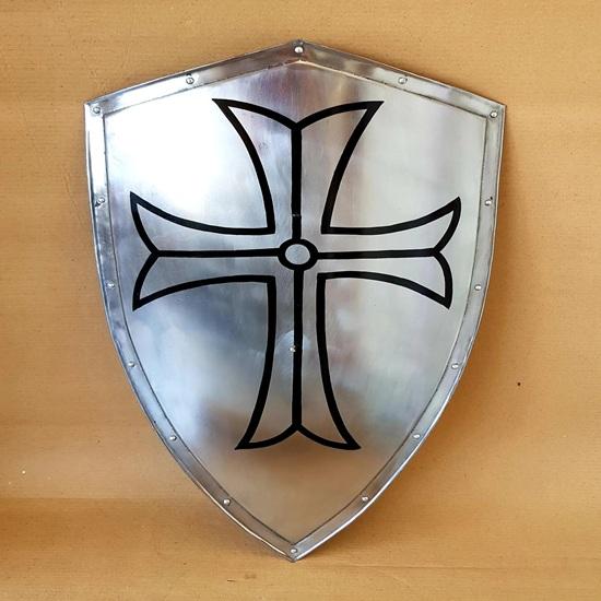 71.12 Cm Medieval Templar Shield Crusader Templar Shield Knight Shield Battle Knight Heater 18 Gauge Shield Best Gift