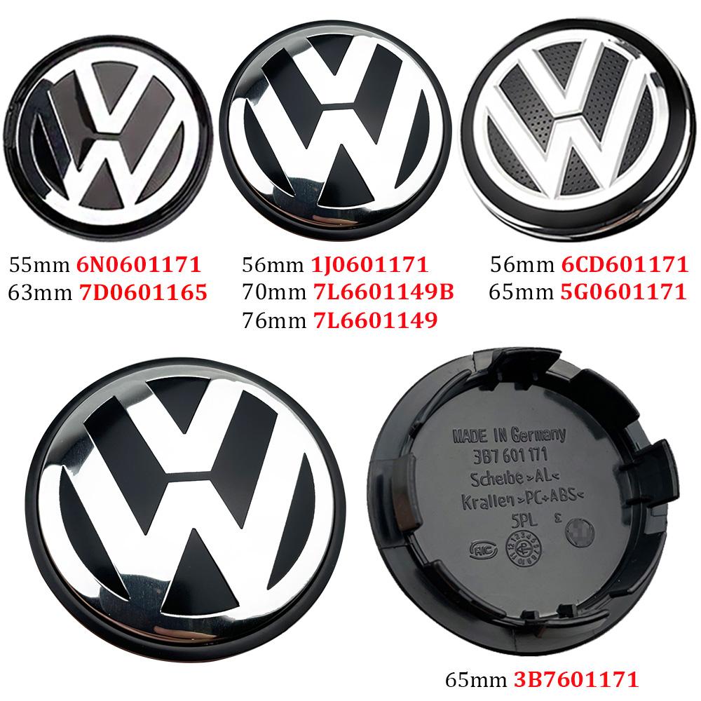 3B7601171 4pcs Wheel Center Hub Caps 56mm 65mm For Peugeot VW GTI Scirocco Polo T5 Passat B6 Golf Tiguan Jetta T-ROC 1J0601171 EB1c6