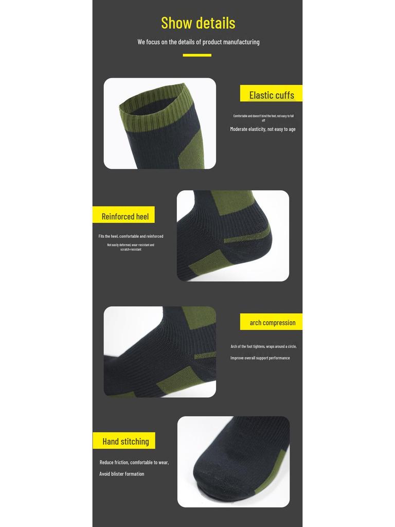 Унисекс Зимние Водонепроницаемые Носки для Лыж и Пешего Туризма - Морозостойкие, Дышащие и Теплые для Занятий Спортом на Открытом Воздухе