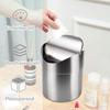 Мини-мусорное ведро с откидной крышкой, не ржавеющее, пыленепроницаемое, креативное, для хранения, настольное, для общежития