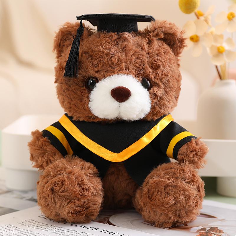 New Graduation Season Animal Plush Doll Wear Bachelor Coat Graduation Certificate Bear Capybara Plush Toy for Students Gift