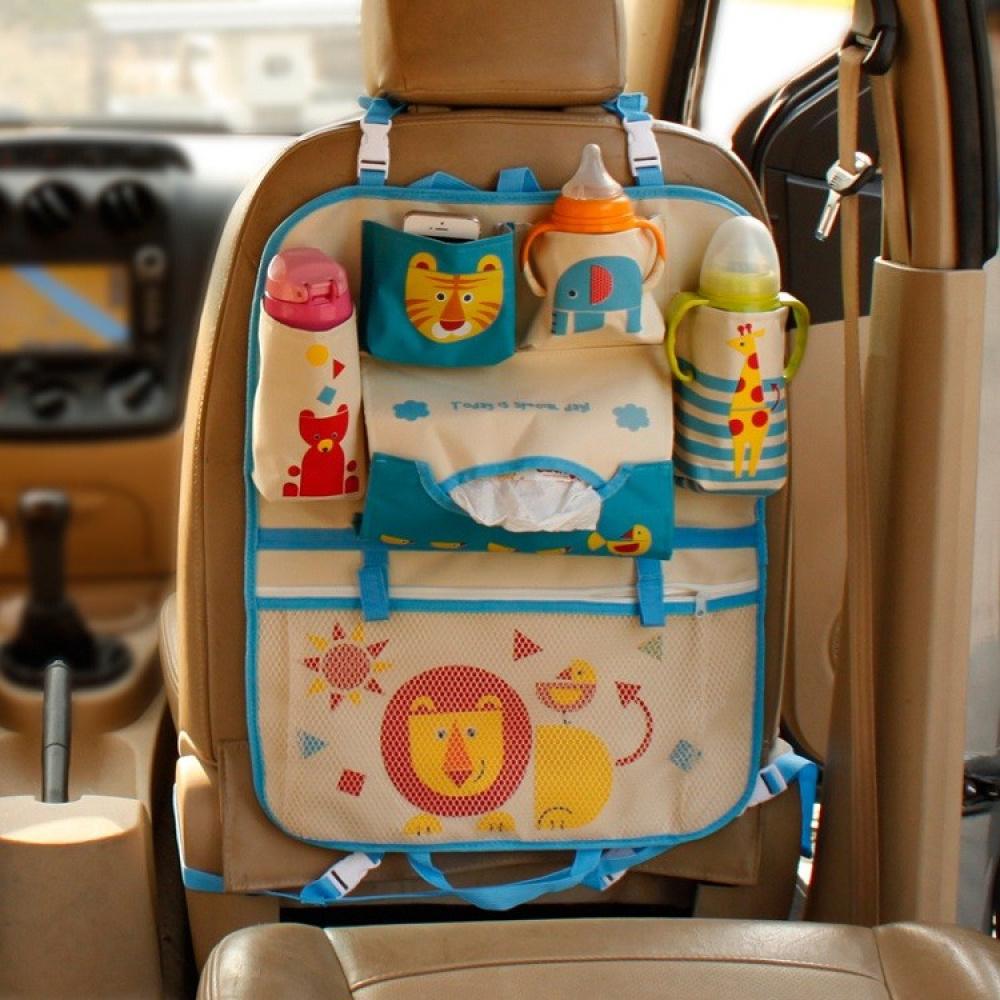 1Pc Cartoon Car Seat Back Storage Hang Bag Organizer Product Stowing Tidying Bag