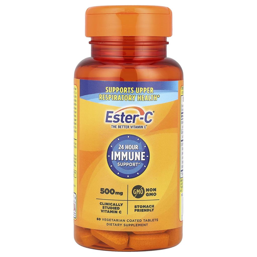 Круглосуточная поддержка иммунитета, 1000 мг, таблетки в растительной оболочке, 60 таблеток (500 мг на таблетку)