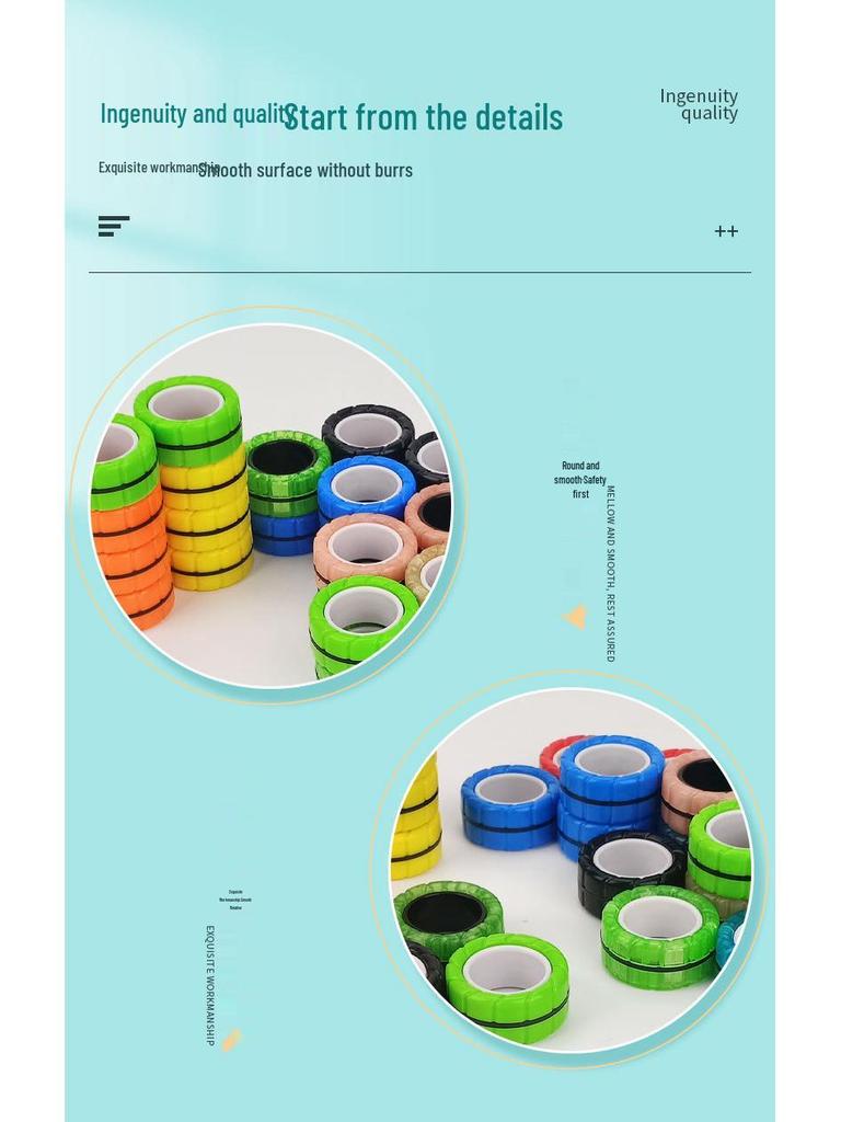 Магнитный браслет-спиннер в виде шины - Игрушка для снятия стресса, спиннер для пальцев